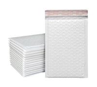 Bubble Mailers 50/100PCS Poly Bubble Mailers Padded Envelopes Self Seal Lined Waterproof Cushion Shipping Enveloper White(White-100PCS,M-15x18cm)