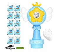 Bubble Maker for Kids - Bubble Machine | Rechargeable Foam Sprayer with Battery Operated LED Lights for Bathroom Water Games Festival Yard Garden Car Wedding Birthday