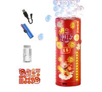 Bubble Maker,Portable Automatic Blower Toy - with Light Chinese New Year Bubble Machine | for Kids Chinese New Year Party Decorations Birthday Outside Activities
