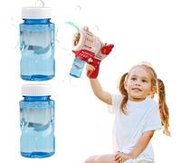 Bubble Maker Refill Solution, 2 Pack Concentrated Bubble Liquid, Toy Fluid with Smooth Easy Pour Feature for Children Indoor Outdoor Entertainment Solution Set for Parties School Events Garden