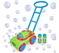 Bubble Mania Bubble Lawn Mower Toy - Friction Powered, No Batteries Required - Bubble Mower For Kids - Garden Toys - Kids Toy Bubble Lawnmower - Toddler Outdoor Garden Toys For 2 Year Olds Plus
