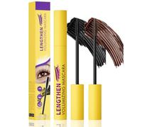 Bubble Mascara - Waterproof Formula Creates Thick, Smudge-Proof, Clump-Proof, Well-Defined Lashes and Enhances The Natural Look, Can be Layered to Boost Curl (Black+Brown)