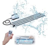 Bubble Massage Bath Mat with Remote Control | Hydrotherapy Mat with Inflatable Pillow & Non-Slip Design for Home Spa