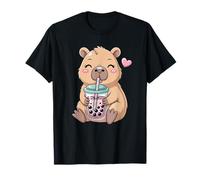 Bubble Milk Tea Kawaii Boba Tea Capybara Cute Design T-Shirt