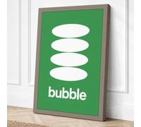 Bubble Minimalist Canvas Wall Art Print 24x16 Inch