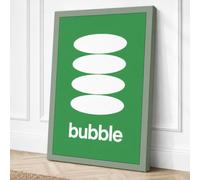 Bubble Minimalist Canvas Wall Art Print 24x16 Inch