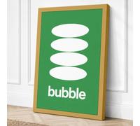 Bubble Minimalist Canvas Wall Art Print 36x24 Inch