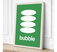 Bubble Minimalist Canvas Wall Art Print 36x24 Inch