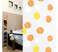 Bubble Orange White Shower Curtain 180 x 200 cm. 100% PEVA