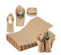 Bubble Paper Wrap, Paper Bubble Wrapping, 12" x 7.9", 120 Sheets, Eco Cushioning Wrap, Alternative to Plastic Bubble Wrap for Packing Moving Shipping Storing