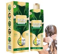 Bubble Plant Shampoo Dye - 200ml for Grey Hair, Natural Hair Dye, Instant Cream, and Long lasting colour, Chestnut Brown For Women & Men