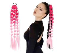 Bubble Ponytail Extension Lightweight, Hair-Tie | Colored Hair Extensions for Women Girls Daily Wear Crazy Hair Day Accessories