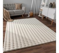 Bubble rug living room bedroom high pile fur geometric design 3D