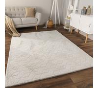 Bubble rug living room bedroom high pile fur geometric design 3D
