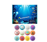 Bubble Spa Bath Ball - Handmade Moisturizing Scented Bomb Set | 12 Piece Bath Salt Balls for Gentle Cleansing and Relaxing Bubble Baths Experience | Baths Bomb Gift Set - Kids Teens Women Daily