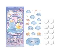 Bubble Stickers 3D Stackable Animals Self Adhesive | Cartoon Scrapbooks Scrapbooks Decals for Notebook Cup Water Bottle Computer Tablet Phone Case Laptop Youth Girls