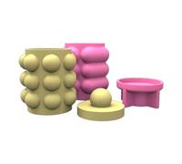 Bubble Storage Jars Silicone Molds 3D Concrete Castin Mold Holder Plaster Flower Pots Tool Holder with Lid Candlestick Decorative Containers Cups