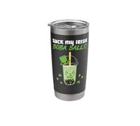 Bubble Suck My Irish Boba Balls Tea St Patricks Day Stainless Steel Insulated Tumbler