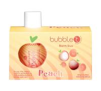 Bubble T Peach Bath Bomb Fizzer & Bubble Bath Duo Gift Set