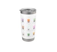 Bubble Tea and Boba Tea Pastel Pink Aesthetic Stainless Steel Insulated Tumbler
