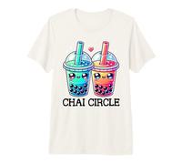 Bubble Tea Boba Chai Circle Girls Friends Premium T-Shirt