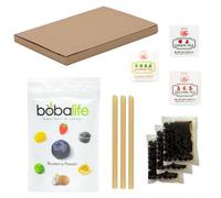 Bubble Tea Essentials Blueberry 3 Drink Kit with Premium, Authentic Ingredients | Vegan & Gluten Free by Bobalife