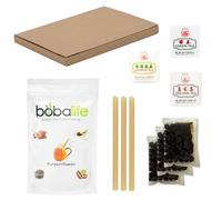 Bubble Tea Essentials Pumpkin 3 Drink Kit with Premium, Authentic Ingredients | Vegan & Gluten Free by Bobalife