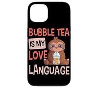 Bubble Tea is My Love Language Boba Tea Cute Sloth Case for iPhone 13
