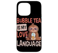 Bubble Tea is My Love Language Boba Tea Cute Sloth Case for iPhone 14 Pro Max