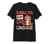 Bubble Tea is My Love Language Boba Tea Cute Sloth Premium T-Shirt