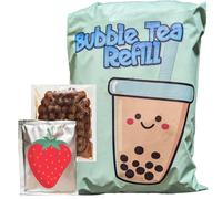 Bubble Tea Kit Refills - Extra Boba Pearls & Milk Tea Powder Packets For Bubble Tea Set. Instant Tapioca Pearls/Boba Balls In Brown Sugar Syrup, 3 in 1 Flavoured Milkshake Powder Drink Mix