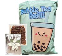 Bubble Tea Kit Refills - Extra Boba Pearls & Milk Tea Powder Packets For Bubble Tea Set. Instant Tapioca Pearls/Boba Balls In Brown Sugar Syrup, 3 in 1 Flavoured Milkshake Powder Drink Mix