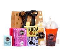 Bubble Tea Kit Syrup Gift Set with 6 Servings | Syrup + Tea + Boba Set | The TeaShed