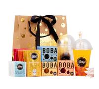 Bubble Tea Kit Syrup Gift Set with 9 Servings | Syrup + Tea + Boba Set | The TeaShed