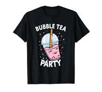 Bubble Tea Party Funny Boba Tea Kawaii Value Graphic T-Shirt, Men, Black, M