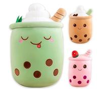 Bubble Tea Plush Stuffed Animal Soft Toys Cute Pillow Plushies Gifts for Kids Adults Cute Cartoon Milk Tea Soft Plush Doll Pillow Gift Toys (Green)