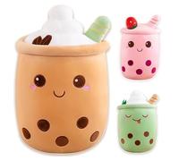 Bubble Tea Plush Stuffed Animal Soft Toys Cute Pillow Plushies Gifts for Kids Adults Cute Cartoon Milk Tea Soft Plush Doll Pillow Gift Toys (Coffee)