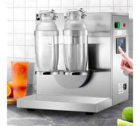 Bubble Tea Shaker Machine 400RPM, Dual Stainless Steel Cups, Quiet Motor, 30% Faster Automated Mixing for Cocktails, Coffee, Juice, Commercial-Grade Beverage Mixer