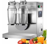 Bubble Tea Shaker Machine, Electric Double Frame 0-120s Adjustable Mixer with 2x 1000 ML PC Cups for Milk Tea, Boba, Juice, Coffee, and More