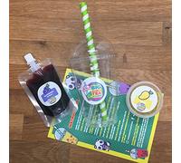 Bubble Tea Starter Kit. Makes 1-2 Drinks - Choose Your Own Flavour Bubbles and Syrup (Blueberry Bubbles, Pineapple Syrup)