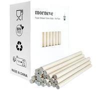 Bubble Tea Straws Disposable Paper Straw Extra Super Wide 0.5 Inch Large for Boba Smoothie Jumbo Drinks Milkshake Malts Slushy Party Supplies Art Craft Handmade Decorations, Kraft 100 PCS