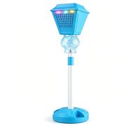 Bubble Torch, Rechargeable Bubble Machine For Toddlers 1-3, Standing Street Lamp Blower With Sound & Lights (sky Blue) machine