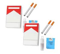 Bubble Toy Cigarette, 2 PCS Bubble Blowing Cigarette Stress Relief Toy, Fake Bubbles Smoke Cigarettes Blower, Blow Bubbles Cigarettes Sticks with Liquid Relaxation Birthday Christmas Party Gift (A)