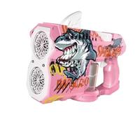 Bubble Toy Guns Double Holes Shape Shark Bubbling Fun Kids Gatlin Water Gun (Pink)
