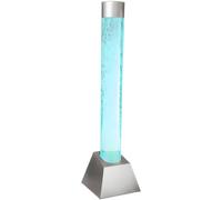 Bubble Tube Silver Water Feature with LED Lights - Silver / 32cm