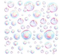 Bubble Wall Decals, Colorful Bubbles Stickers Bathroom Wall Decal Underwater World Background Ocean Walls Decals for Walls Bubbles Decor for Kids Room Mermaid Theme Bathroom Bedroom