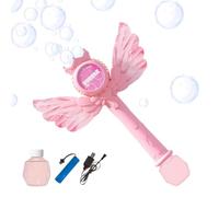 Bubble Wand For Kids - Princess, Automatic Blower Machine, Colorful LED Illumination, Dreamy Fantasy Toy, Musical Performance Prop, Rechargeable Play Tool | Cosplay Wand For Girls Boys