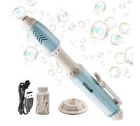 Bubble Wand Machine | Pen Shape LED Light Foam Maker | Light Up Blow Bubble Wand | for Outdoor Backyard Pool Beach Park Lawn Garden Summer Wedding