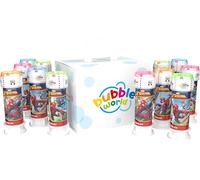 Bubble World - Spiderman Soap Bubbles for Children - Party Pack of 12 x 60 ml - Birthday Gadget with Superheroes Theme - Made in Italy