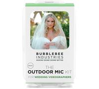 BUBBLEBEE INDUSTRIES The Bride Outdoor Mic Kit for Wedding Videographers, with Windbubble Pro Fur Wind Muff, XL Mic Foam, Cable Saver and Case, Compatible with Omni Lavalier Mics, White